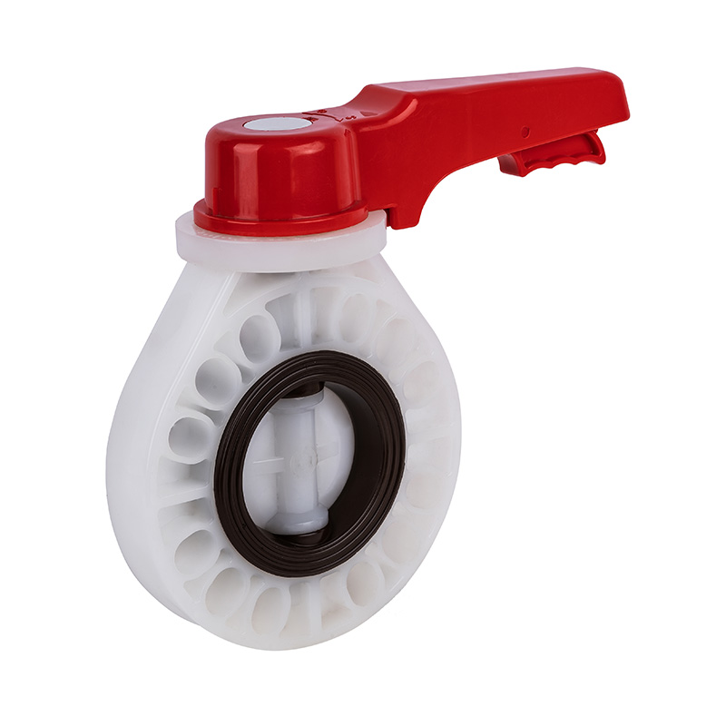 PVDF D71X-10F klapkový ventil s rukojetí DN40-200 1-1/2'-8' standard ANSI