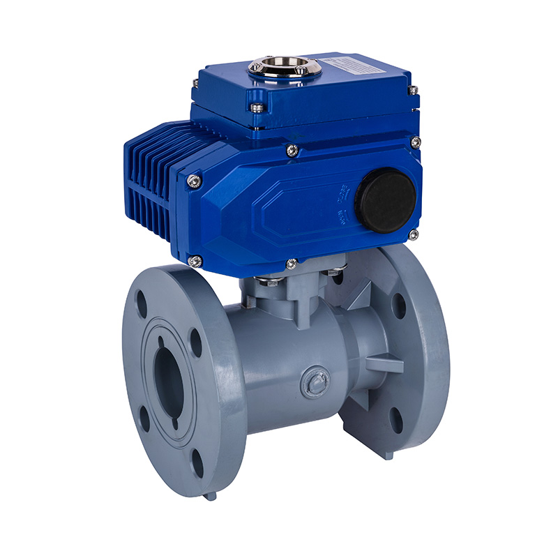 PVC-C D941F-10V Elektrický přírubový kulový ventil DN20-300 20A-300A JIS Standard