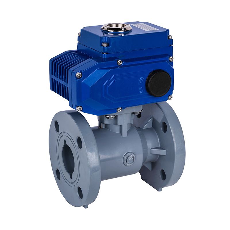 PVC-C D941F-10V Elektrický přírubový kulový ventil DN15-300 GB Standardní