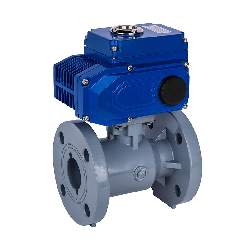 PVC-C D941F-10V elektrický přírubový kulový ventil DN15-300 1/2'-12' standard ANSI