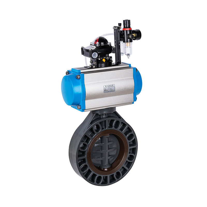 PVC-U D671X-10V Pneumatický klapkový ventil DN40-1000 40A-1000A JIS Standard