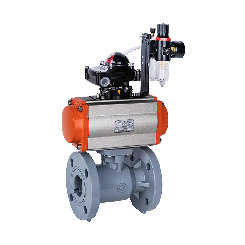 PVC-C Q641F-10V Pneumatický přírubový kulový ventil DN15-300 GB Standardní