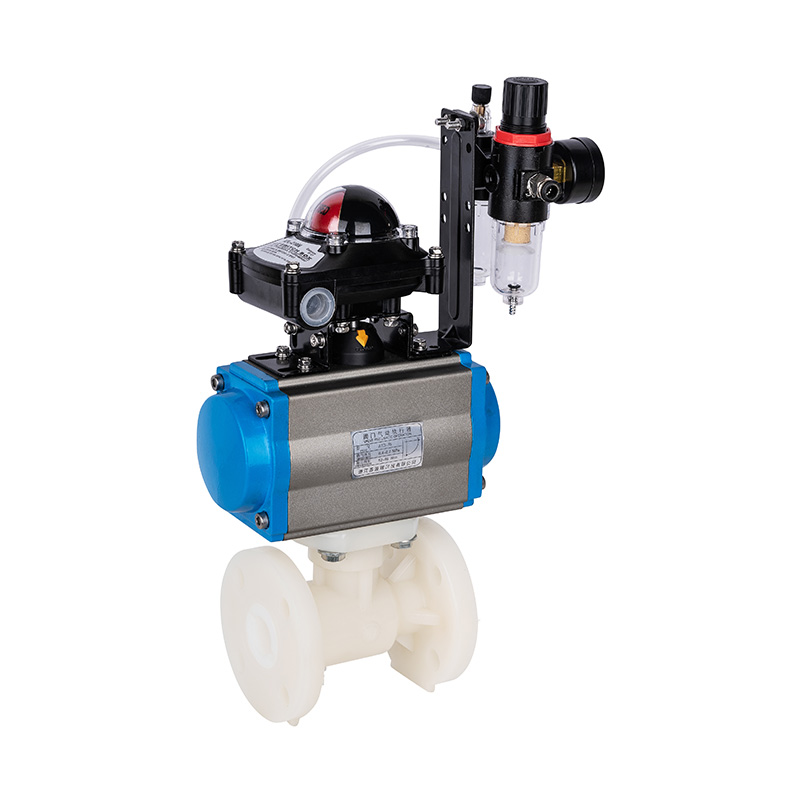 PVDF Q641F-10F Pneumatický přírubový kulový ventil DN15-300 1/2'-12' ANSI Standard