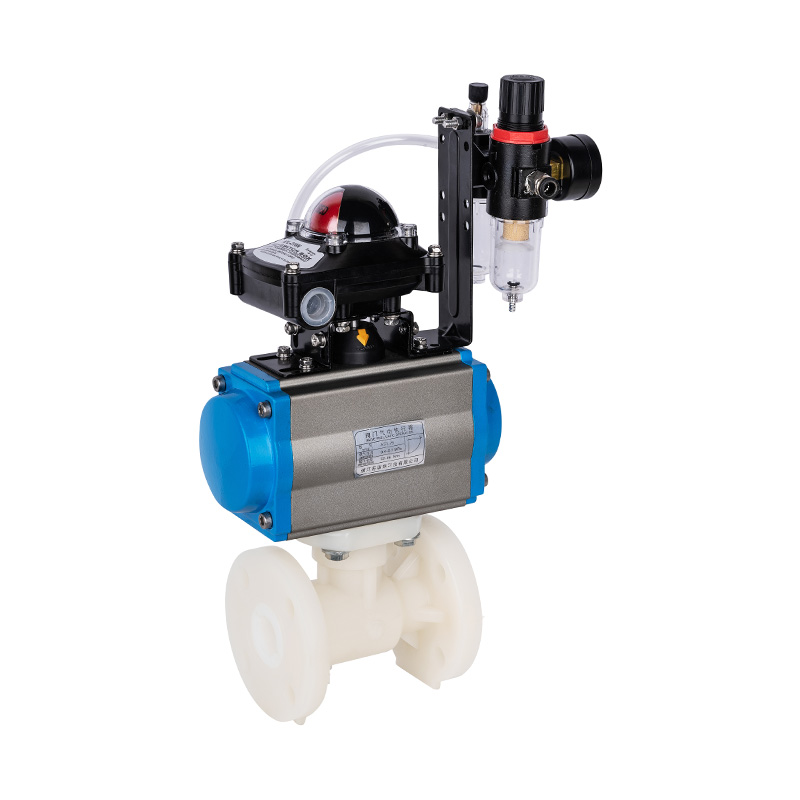 PVDF Q641F-10F Pneumatický přírubový kulový ventil DN15-300 GB Standardní