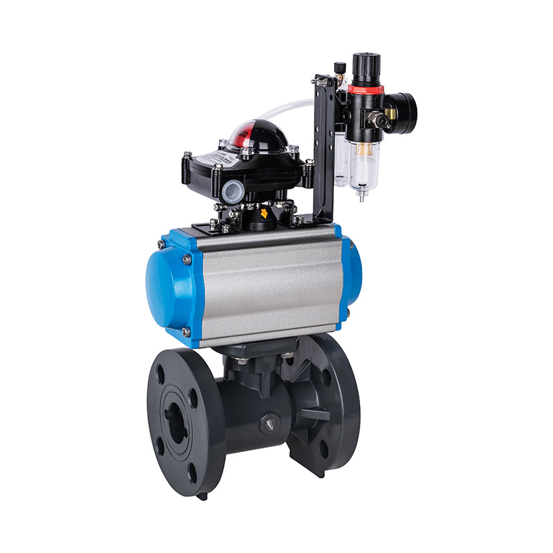 PVC-U Q641F-10U Pneumatický přírubový kulový ventil DN15-300 GB Standardní